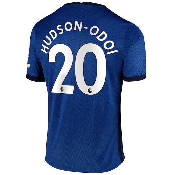 Camiseta Chelsea NO.20 Hudson Odoi Replica Primera Ropa 2020/21 Azul